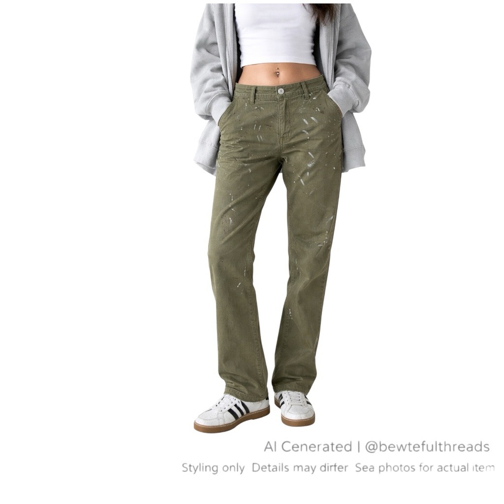 NSF x GAP Olive Paint Splatter Utility Pants 30” Streetwear